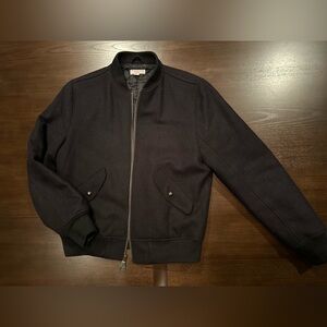 J.Crew Wallace & Barnes wool MA-1 bomber jacket.